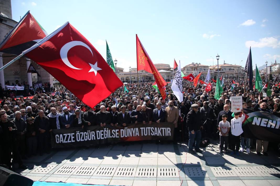 Konya, Gazze için tek yürek! Yürüyüş düzenlendi 3